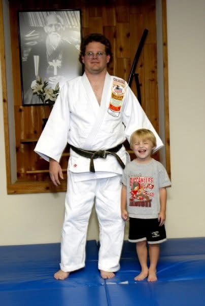 David and Johnny at judo dojo in Indian Harbour Beach, Florida on November 8, 2005.