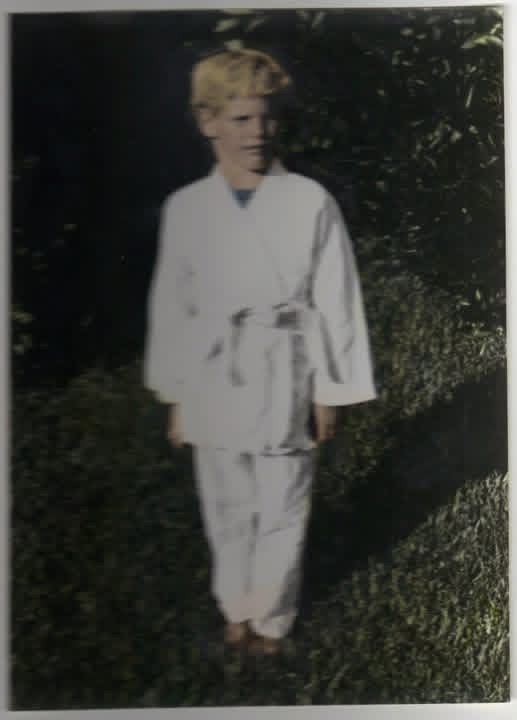 David J. Ellis practicing judo at the Patrick Air Force Base Judo Club in 1976.