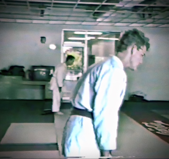 Bowing on the mat David J. Ellis in late 1980s in Lakeland, FL for Nage-no-Kata competition